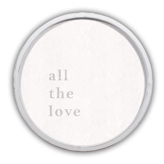 All the Love Round White Framed Print